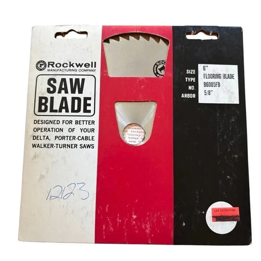 Vintage Rockwell No. B6005FB 6” Flooring Saw Blade 5/8” Arbor NOS